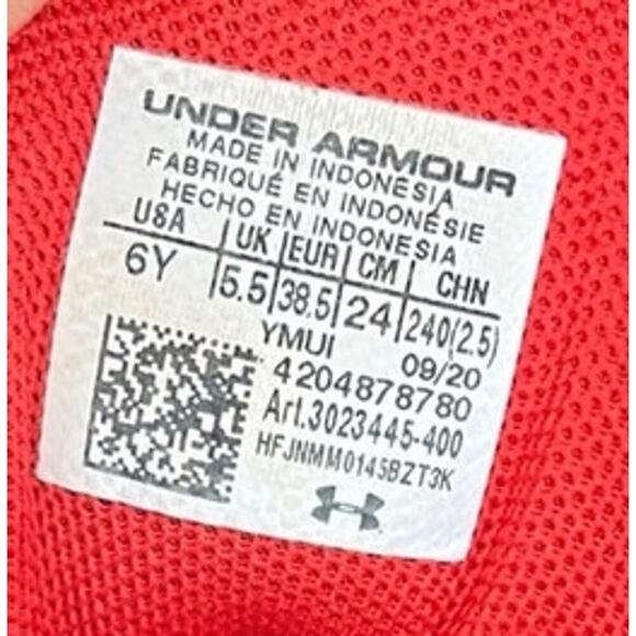 ***SOLD*** Under Armour Harper Big Kids Size 6Y Baseball Cleats Blue White - Picture 6 of 6